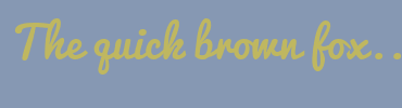 Image with Font Color BFB760 and Background Color 8698B3